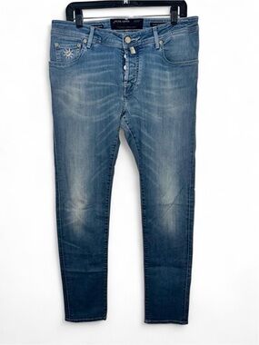 Jacob Cohen Men's Slim Jeans in Washed Blue